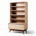 Wooden bookshelf with open shelves and two drawers 80 x 30 x 160cm
