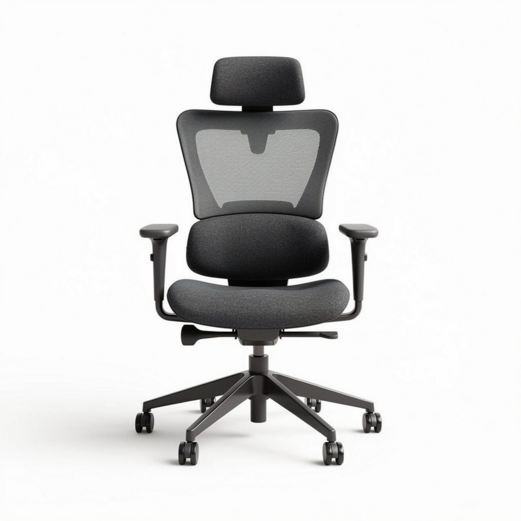 Mesh ergonomic office chair with adjustable armrests and lumbar support 45 x 60 x 120cm