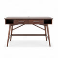 Wooden writing desk with two drawers and open storage space 120 x 60 x 75cm