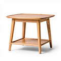 Wooden side table with open shelf for living room 60 x 60 x 45cm