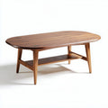 Walnut coffee table with lower shelf dimensions 120 x 70 x 45cm